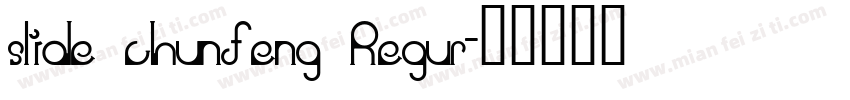 slide chunfeng Regur字体转换